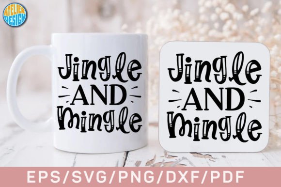 Jingle Mingle Coaster SVG: Crafts & Graphics for Sellers
