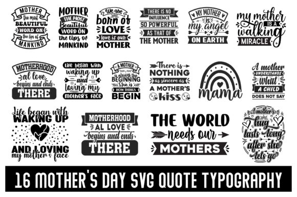 Mother’s Day SVG Quote Bundle: Graphics for Crafts