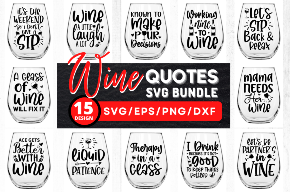 Wine Lover Bundle: Graphics for Crafts & Digital Sellers