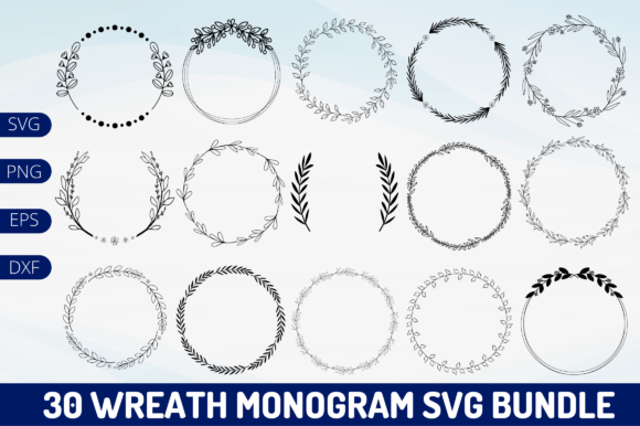 Wreath SVG Bundle: Graphics for Crafts & Seasonal Branding